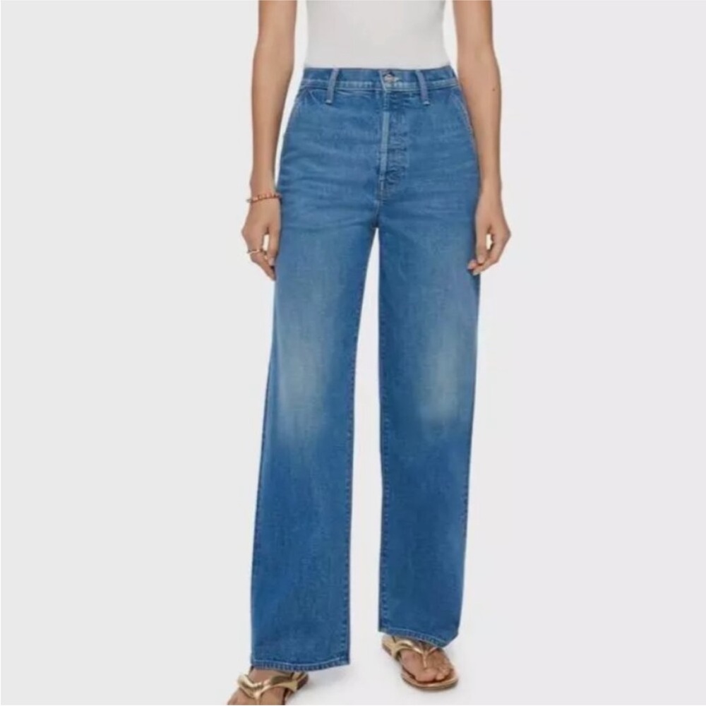 Mother High Waisted Spinner Prep Skimp Flashback Wide Leg  Size 32